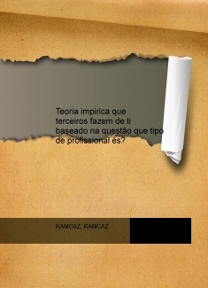 Teoria impirica que terceiros fazem de ti baseado na questão que tipo de profissional és?